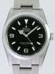 Black Rolex 114270 Mens Stainless Steel Watch