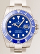 Rolex Mens 18K White Gold/Blue Ceramic Bezel Watch 116619LB