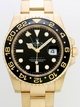 Black Rolex 116718B Mens 18k Yellow Gold Watch