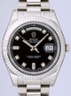 Black Diamonds Rolex 218239 Mens 18k White Gold Watch