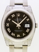 Black Roman Numeral Rolex 116200BKSBRO Mens Stainless Steel Watch