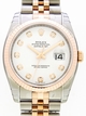 Rolex Datejust Mens 116231 White Diamond Dial Watch