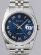 Blue Jubilee Roman Rolex 116234 Mens Stainless Steel Watch