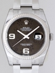 Rolex Datejust Mens 116234 Grey Floral Dial Watch