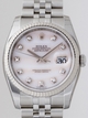 Pink MOP Diamonds Rolex 116234 Mens Stainless Steel Watch