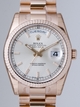 Silver Index Rolex 118235 Mens 18Kt Rose Gold Watch