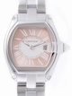 Pink Cartier W62054V3 Mens White Gold Watch