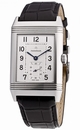 Manual Winding Jaeger LeCoultre Q3738420 Mens Satin Silver with central clous-de-paris guilloche Watches