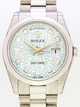 Blue Jubilee Diamonds Rolex 118206 Mens Platinum Watch