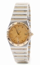 Champagne Omega 1202.10.00 Mens 18k Yellow Gold & Stainless Steel Watch