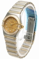 Champagne Diamond Omega 1267.15.00 Womens Stainless Steel & Gold set with Diamonds Watch