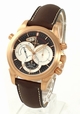 Brown with White subdials Omega 4648.60.37 Mens 18k Rose Gold Watch