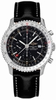 Black (Black subdials), arabic hour markers Breitling A2432212.B726-BLT Mens Yellow Gold Watch