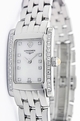 White Mother of Pearl Diamond Longines L5.158.0.94.6 Womens Stainless Steel set with Diamonds Watch