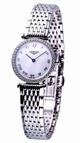 White Mother Of Pearl Roman Longines L4.241.0.09.6 Womens Stainless Steel set with Diamonds Watch