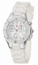 Michele MWW12D000001 White Enameled Arabic Numerals Silver Tone Watch