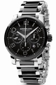 Mens Montblanc Time Walker 103094 Stainless Steel And Black Ceramic Watch