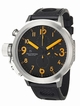 Black and Orange Hands Luminescent U-Boat 50-CAS-O Mens Stainless Steel Watch