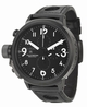 Black Dial With White Arabic Numerals Luminescent U-Boat 50-CAB-3 Mens Stainless Steel Black Ion Plated Watch