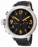 Black Dial With Orange Luminescent Arabic Numerals U-Boat 55-CAS-O Mens Stainless Steel Watch