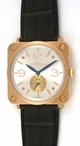 Silver Bell Ross BR S Mecanique Pink Gold Womens 18K Pink Gold Watch