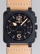 Automatic Bell Ross BR03-94 HERITAGE Mens Black Watches