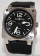 Black Bell Ross BR03-92 Mens Stainless Steel Watch