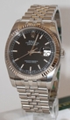 Rolex Datejust Mens 116234BKSJ Black Dial Watch