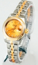 Tudor Glamour Date Lady 92413-62433 Gold Dial Watch