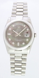 Rolex Day-Date 118206SD Platinum Case Swiss Watch