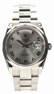 Silver Rolex 118209SRP Mens White Gold Watch