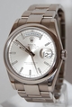 Silver Rolex 118209SSP Mens White Gold Watch