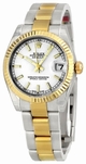 White Rolex 178273WSO Unisex Stainless Steel Watch