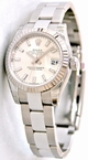 Silver Rolex 179174SSJ Womens Stainless Steel Watch