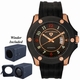 Black Swiss Legend 20078A-RB-01 Mens Rose Gold Watch