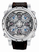 Transparent Sapphire Disk Revealing Skeletonized T Jacob & Co. NT1WG Mens 18k White Gold Watch